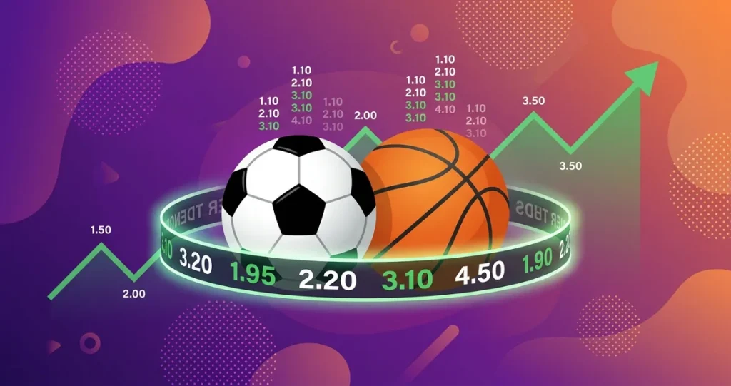 Milyar.com bahis oranlarını futbol ve basketbol temasıyla gösteren görsel