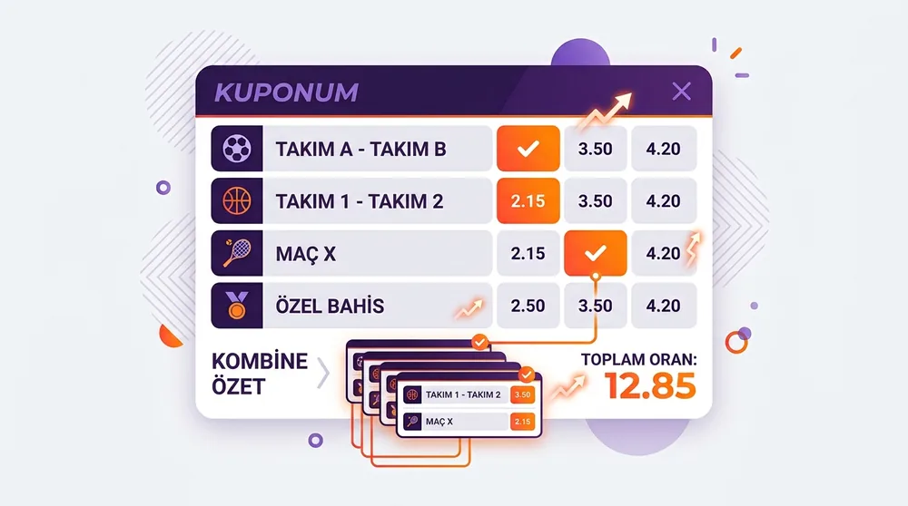 Milyar.com bahis oranları ve kupon konseptini gösteren görsel